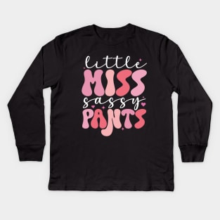 Little Miss Sassy Pants Kids Long Sleeve T-Shirt